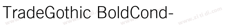 TradeGothic BoldCond字体转换